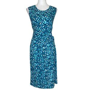NIC+ZOE Women's Waterdrop Sleeveless Side Wrap Midi Dress Size Medium